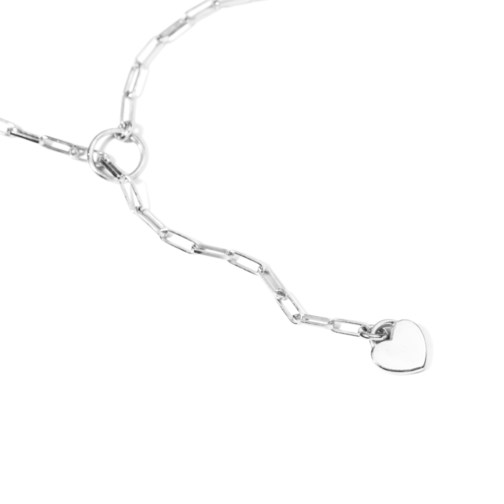 forever in my heart lariat - sterling silver